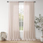 Natural White Linen Curtains 108 Inches Long by Nanspring