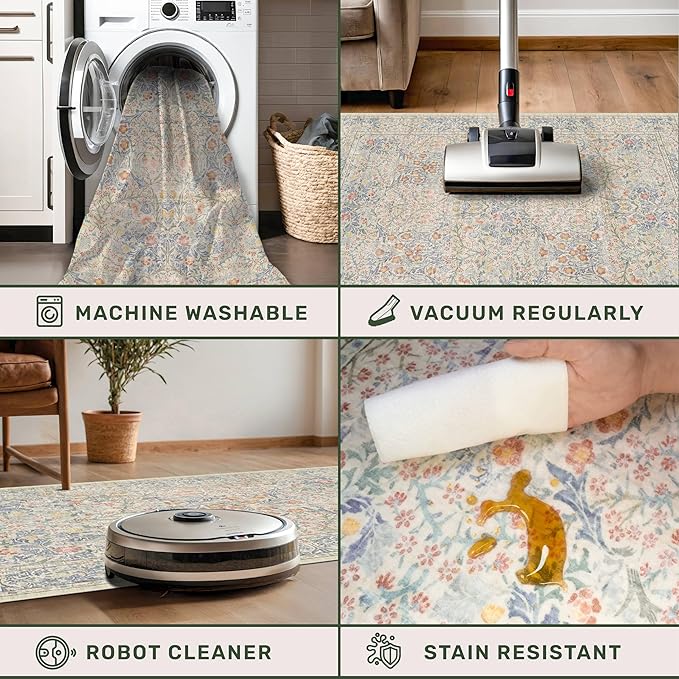 8x10 Washable Rug for Living Room - Image 4