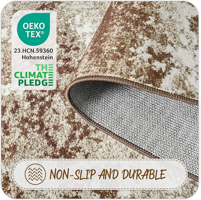 Brown Rug Runners for Hallways Kitchen 2.6x8 Non Slip Washable Entryway Runner - Image 6