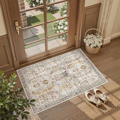Madane Washable Area Rug 2x3 Small Entryway Rugs Non-Slip, Low Pile Floor Carpet - Image 3