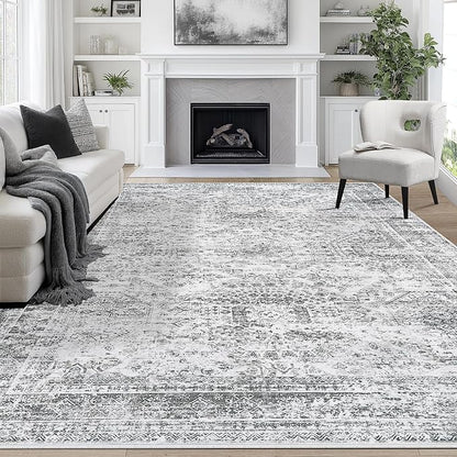 Aelenmu 10x14 Area Rugs for Living Room Washable Dining Room Grey | Modern - Image 9