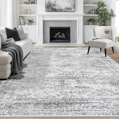 Aelenmu 9x12 Area Rugs for Living Room Washable Bedroom Dining Room Grey | by Aelenmu