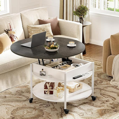 FABATO Round Lift Top Coffee Table - Image 2