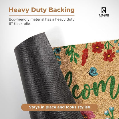 Coir Welcome Mat, 17 x 29 in | 100% Natural Coir, Anti-Shedding, Durable PVC - Image 6