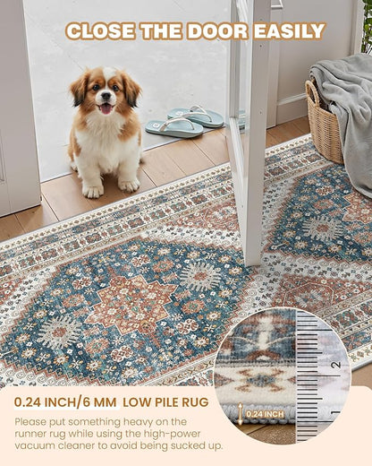 Runner Rug 2x8 Runners for Hallways Washable Rugs, Non Slip Low Pile Soft - Image 6