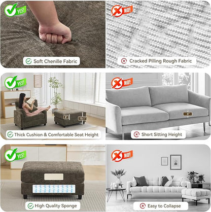 WUTUTUEE 57.5" Oversized Chaise Lounge - Image 6
