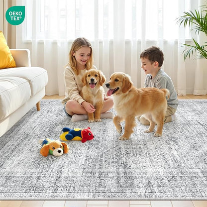 5x7 Area Rugs for Living Room, Large Washable Rug, Dining Room, Low Pile - Image 9