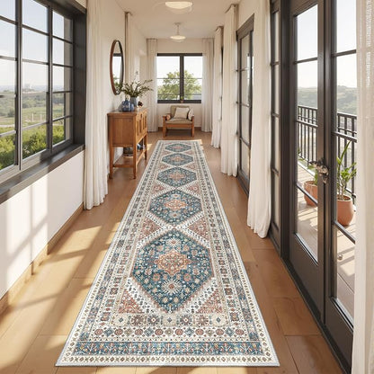 Hallway Runner Rug 2x12 Extra Long Washable Runner, Non Slip Runner by Restydon