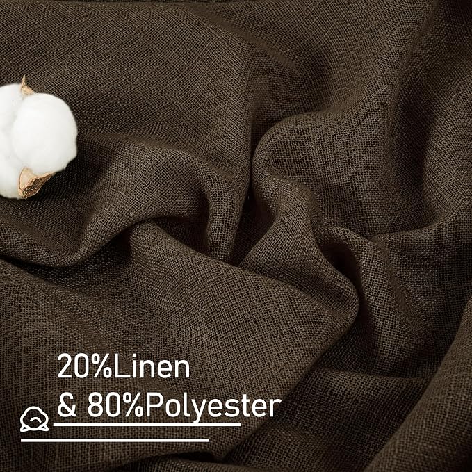Semi Sheer Linen Curtains 63 Inch - Image 2