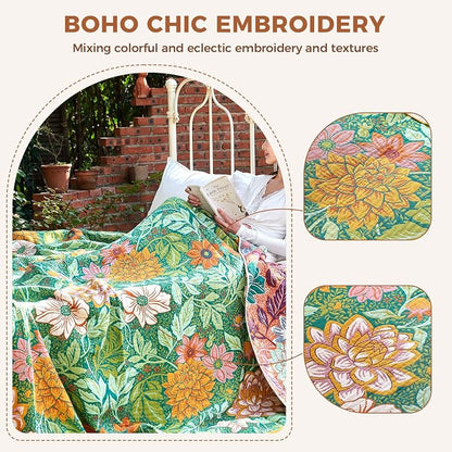 LUTBM Boho Throw Blanket for Bed Cotton Summer Blankets Bedroom Living Room - Image 3