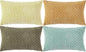 Set of 4 Yellow Olive Aqua Decorative Throw Pillow Covers 12x20 Inch Corduroy by Cozoomy