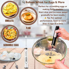 Milk Frother Handheld Rechargeable 3-Speed Electric Frother Wand Whisk Foam Maker Drink Mixer with Stand, 2 Whisks, Spice Shaker, Art Stencils, Art Pen for Coffee Latte, Cappuccino, White
