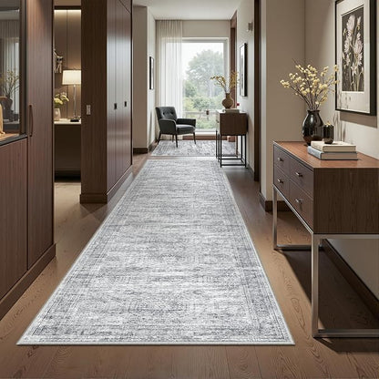 2'6 x 10' Runner Rug Non Slip, Washable Kitchen Rugs, Living Room, Long Rug - Image 3