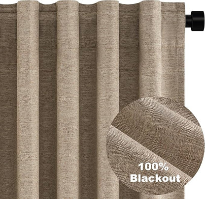 Topfinel Dark Flax 78 Inch Long Curtains - Image 9