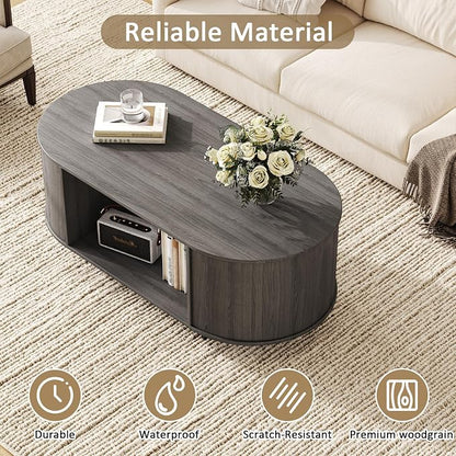 Coffee Table and TV Stand Set of 2, 76.4'' Modern TV Console，Entertainment - Image 8