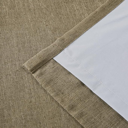 Vision Home Brown Pinch Pleated Full Blackout Curtains Linen Blended 60" Wide - Image 7