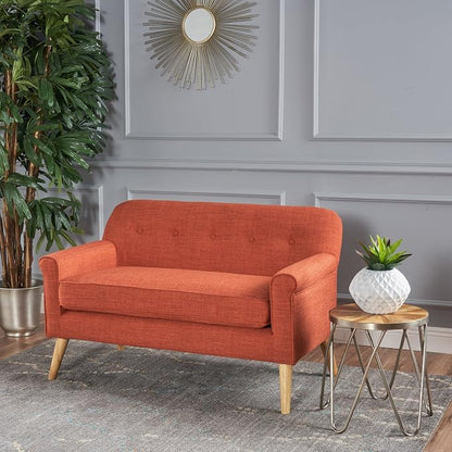 GDFStudio Mid Century Modern Fabric Loveseat - Image 3