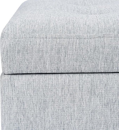 Adeco 18-inch Linen Storage Ottoman - Image 6