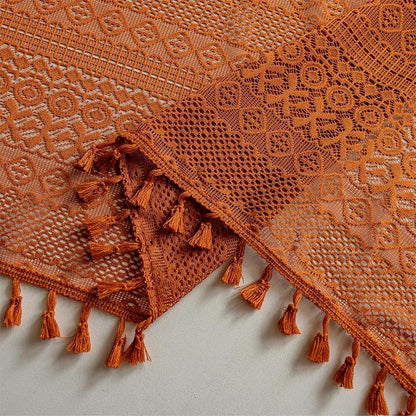 Sutuo Home Terracotta Boho Sheer Curtains 72 inches Long - Image 8