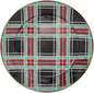 MACKENZIE-CHILDS Enamel Charger Plate, Charger Decoration for Dinner Plates or Home Decor, 12 Inches, Black Tartan, Set of 1