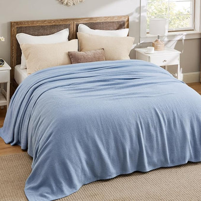 Bedsure GentleSoft 100% Cotton Large Blanket Oversized King - Image 5