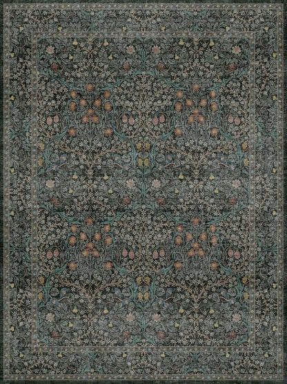Washable Dark Green Rug for Living Room - Image 3