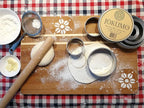12 Piece Plain Round Pastry/Cookie Cutter Set Heavy Duty Commercial Grade 18/8 304 Stainless Steel - Metal Marked Size – Perfect For Cooking Enthusiast