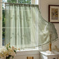 Sutuo Home Sage Green Boho Lace Short Curtains 2 Panels 50" W x 36" L | Sheer by SutuoHome