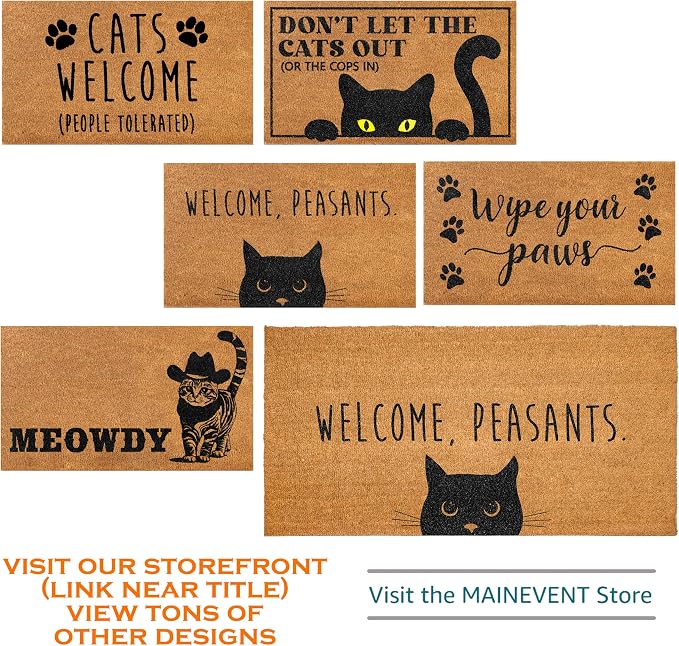 Welcome Peasants Cat Doormat 50x15 Inch, Long - Image 5