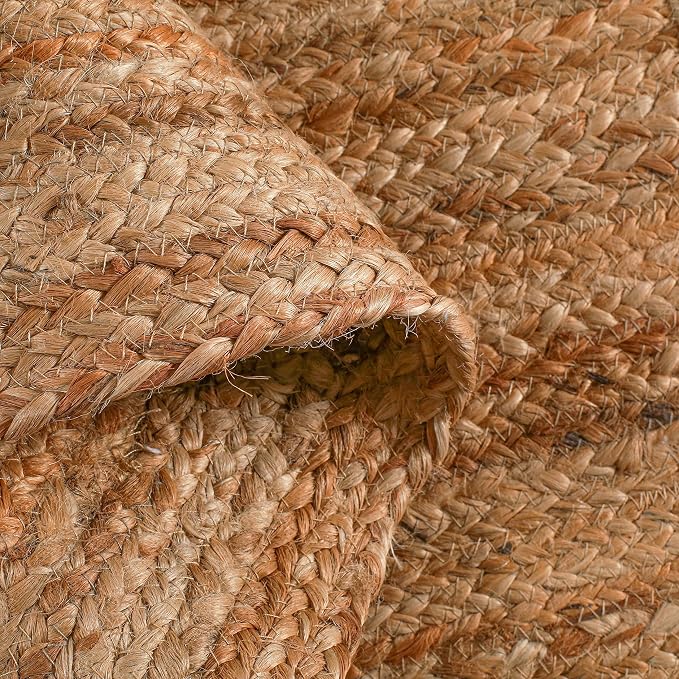 Hausattire Jute Braided Round Rug, 4 ft | 100% natural jute, hand woven - Image 6