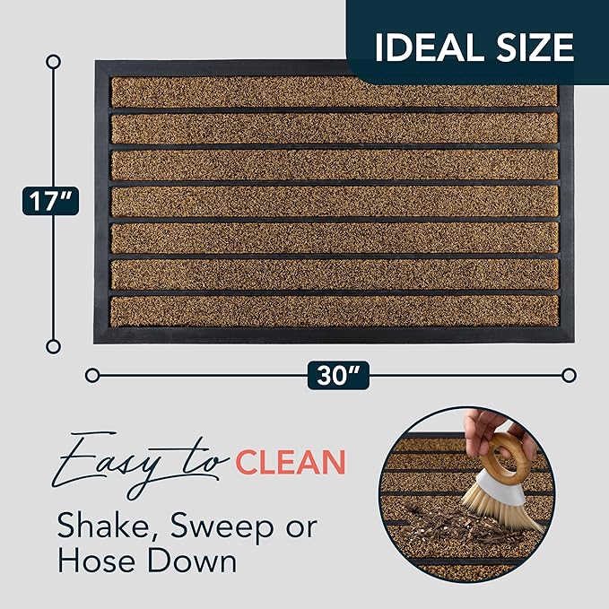 ubdyo Extra Durable Door Mat Outside Entrance | Dirt Trapping, Non-Slip Backing - Image 2