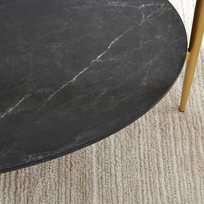 LumFurn Oval Glass Coffee Table, Mid-Century Modern Design, L43 x W22 x H17 inch - Image 8