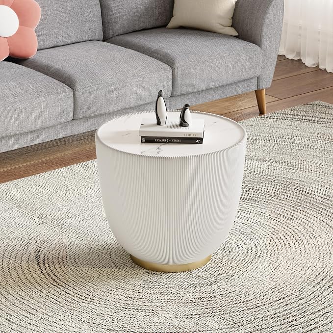 SSLine Bowl-Shape Coffee Table Set of 2 Modern Sintered Stone Top Nesting - Image 7