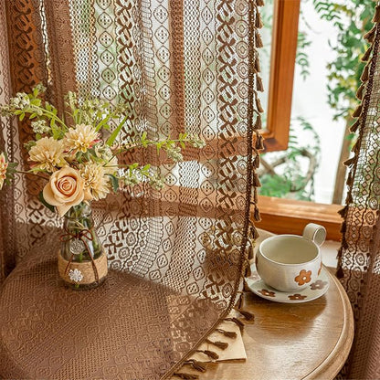 Sutuo Home Boho Lace Curtains 2 Panels Set - Image 7