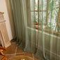 Sutuo Home Olive Green Boho Sheer Curtains 90 Inches Long by SutuoHome
