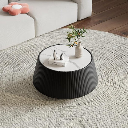 26.77" Marble Coffee Table, Modern Cup Shaped Coffee Table - Image 4