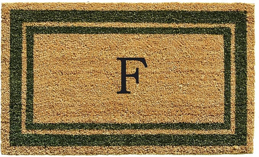 Calloway Mills 153042436F Sage Green Border 24" x 36" Monogram Doormat by Callowaymills