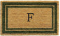 Calloway Mills 153042436F Sage Green Border 24" x 36" Monogram Doormat by Callowaymills