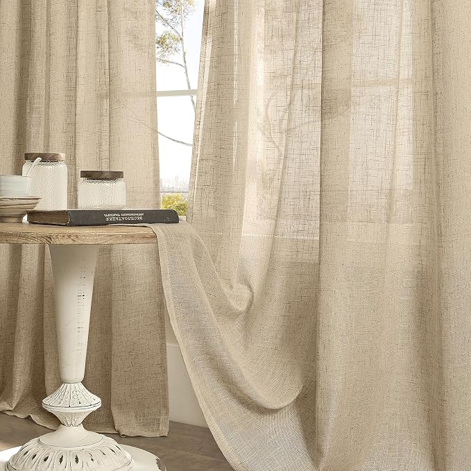 Sheer Linen Curtains 63 Inches Long - Image 8