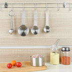 Measuring Cups and Spoons Set 10, 18/8 Stainless Steel Measuring Cups and Spoons Set for Baking & Kitchen, Metric & US Metal 4 Measuring Cups and 5 Measuring Spoons with 1 Leveler