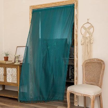 Sutuo Home Boho Sheer Doorway Curtain - Image 5