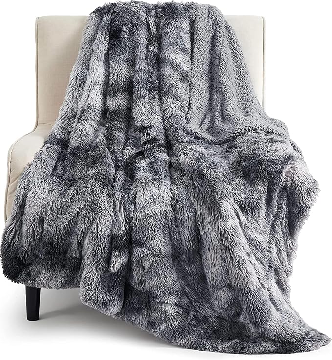 Bedsure GentleSoft Fuzzy Faux Fur Sherpa Fleece Blanket Twin Size, Plush Thick by Unknown