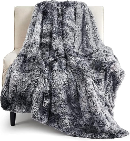 Bedsure GentleSoft Fuzzy Faux Fur Sherpa Fleece Blanket Twin Size, Plush Thick by Unknown