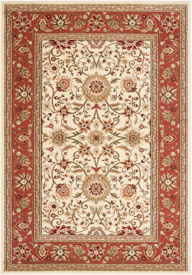SAFAVIEH Lyndhurst Area Rug 6x8, Traditional Ivory & Rust LNH212R - Image 2