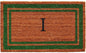 Calloway Mills Green Border 18" x 30" Monogram Doormat, Natural/Green by Callowaymills