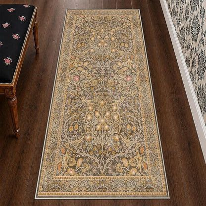 Non Slip 2x7 Gold Brown Runner Rugs - Image 6