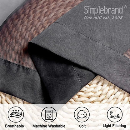 Simplebrand Black Sheer Curtains 108 Inches Long, Extra Long Rod Pocket Solid - Image 6