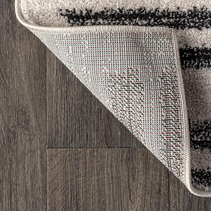 JONATHAN Y Khalil Modern Berber Stripe Cream/Black Indoor Area Rug, Contemporary - Image 6