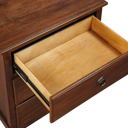 Brown 3-Drawer Nightstand with Eco-Friendly Materials, Promotes Sustainable - Image 6