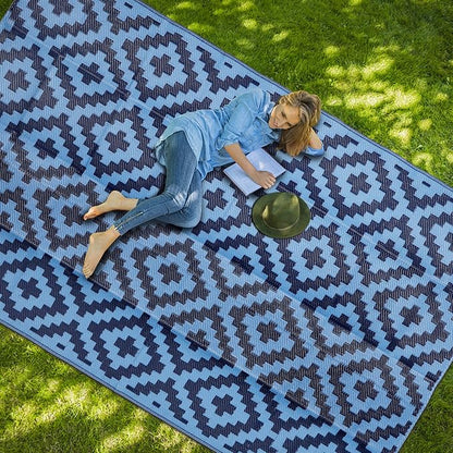 SAND MINE Reversible Mats, Plastic Straw Rug, Modern Area Rug, Large Floor Mat - Image 6